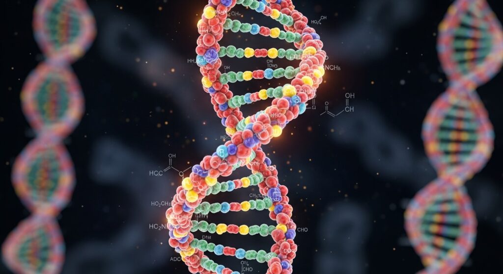 DNA double helix structure representing genetics