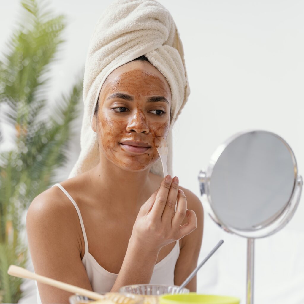 Skincare 15 young woman applying natural face mask